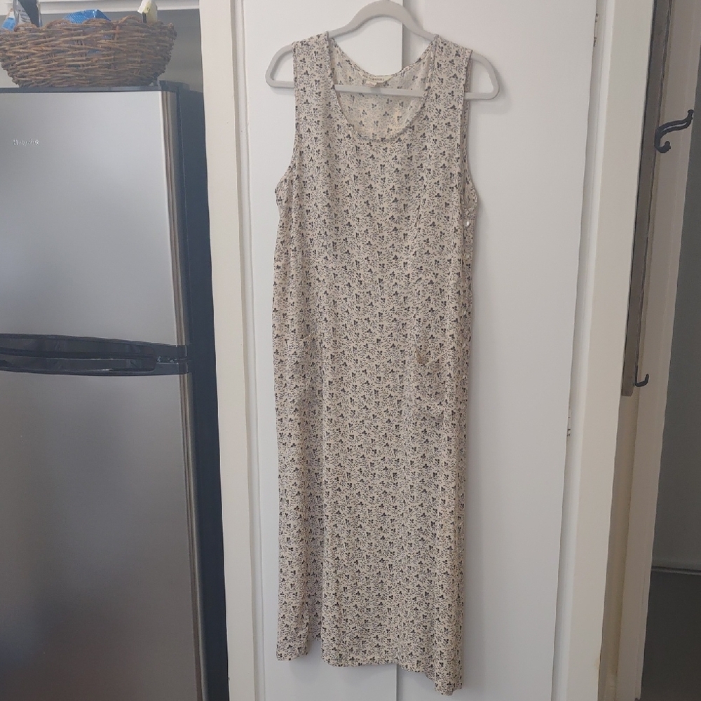 April Cornell Floral Maxi Dress - Cream and Black